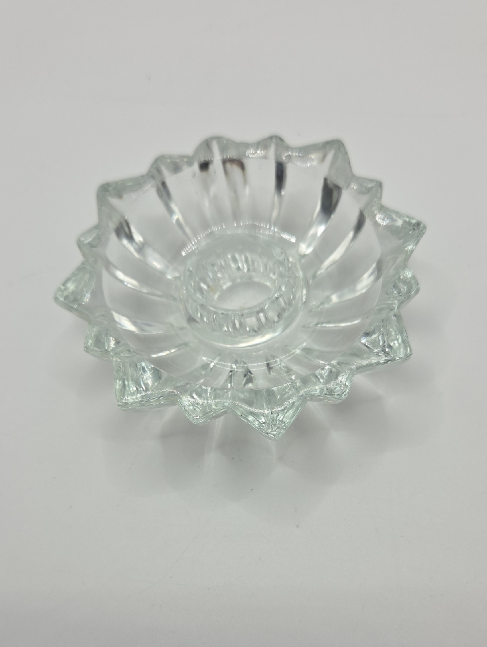 Cut Glass Vintage Candle Holder - Picture 2 of 5